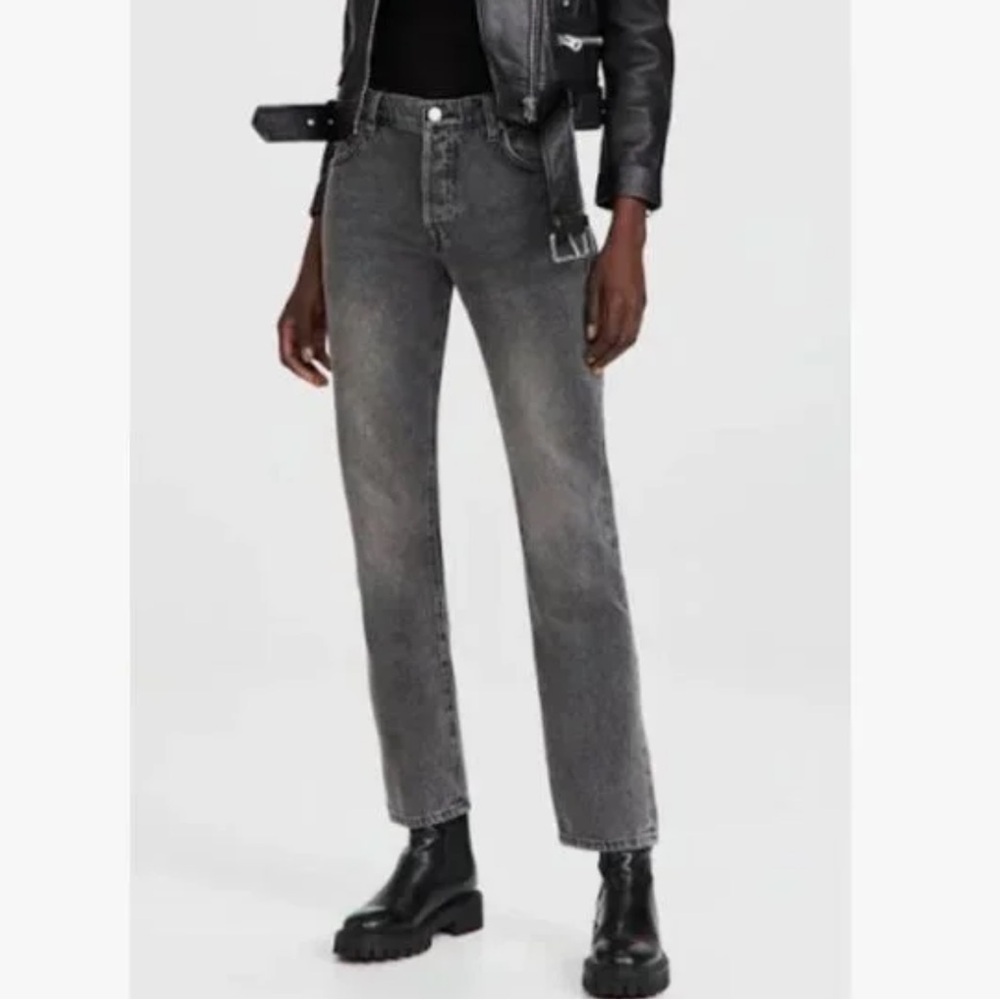 Frame Denim Charcoal Le Slouch Jeans